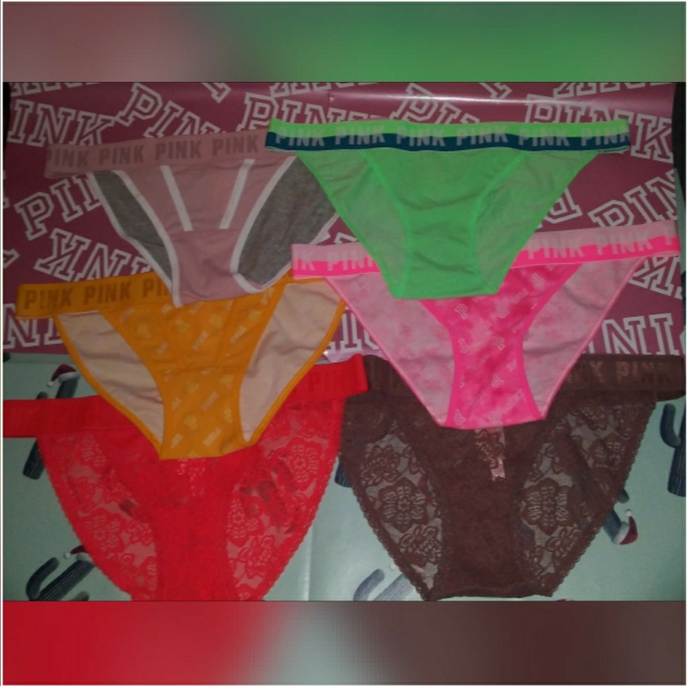 6 BRAND NEW VS PINK LARGE PANTIES